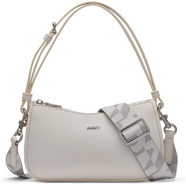 Amazon.com: DKNY Women's Nessa Shoulder Bag, Black/Silver, One