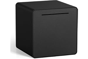 KOZSORT 6" Piggy Bank for Adults for 2025 Savings, Must Break to Open Adult Piggy Bank for Cash, Interactive DIY Assembled Unopenable Money Savings Box (Black)