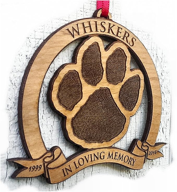 In Loving Memory Pet Memorial Ornament Personalized Christmas Dog or