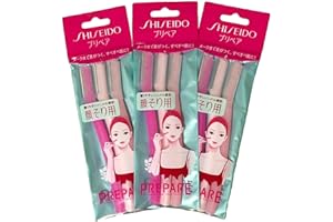 PREPARE FT Shiseido Facial Razor 3pcs(L) x 3 Pack (total 9 pcs) + Original Oil Blotting Paper Maiko
