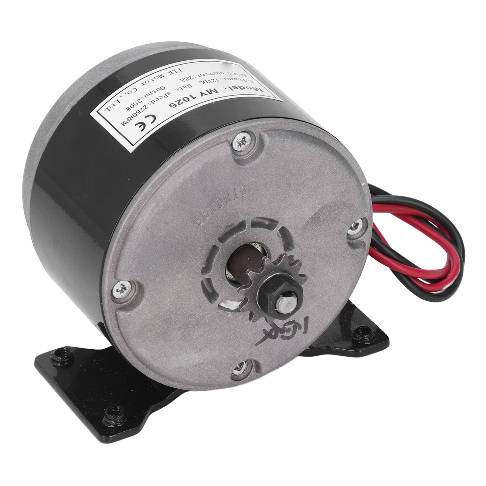 SPYMINNPOO 250W 12V High Speed Brushed DC Motor, 2750rpm Electric Motor, Aluminum Material, Suitable for Electric Scooter