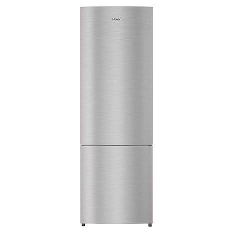 Haier 320 L 2 Star Inverter Frost-Free Double Door Refrigerator (HRB-3404CIS-E, Inox Steel, Bottom Freezer)