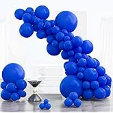 PartyWoo Royal Blue Balloons 85pcs Different Sizes Pack of 18 12 10 5 Inch Dark Blue Balloon Arch Kit for Baby Shower Gender Reveal Graduation Under The Sea Birthday Party Decorations Blue-Y59