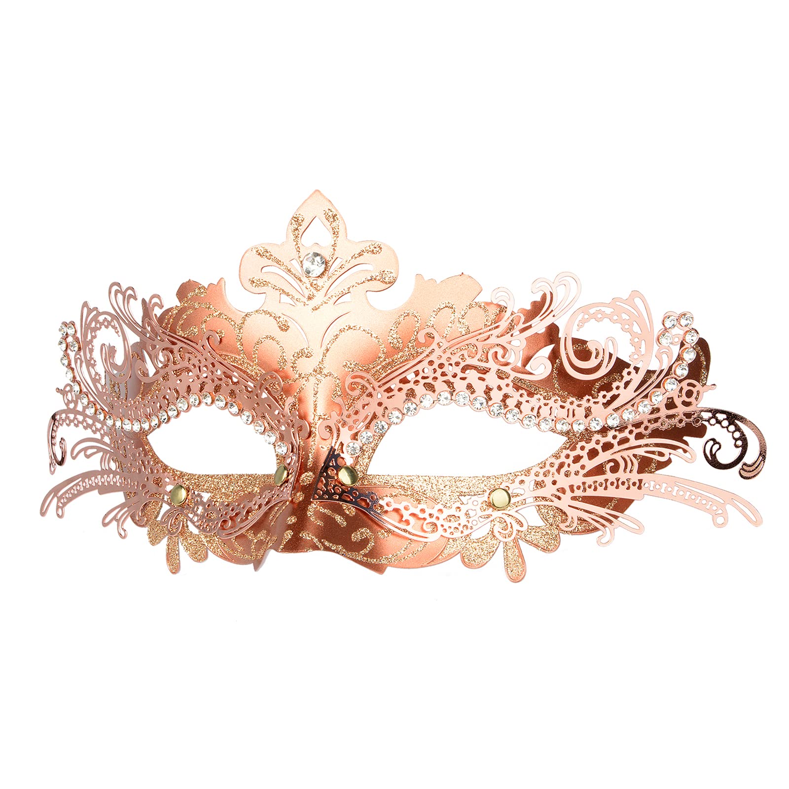 Hoshin Masquerade Mask, Mardi Gras Deecorations Venetian Masks for Womens (Rose Gold) — image 1