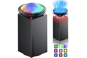 MENEEA UFO Cooling Fan for Xbox Series X with 11 RGB Lights, Auto Cooling System Fan Speed Adjustable by Temperature for Xbox Series X Console, Efficient Cooler Fan Accessories, Low Noise, 3 Speed, USB Port
