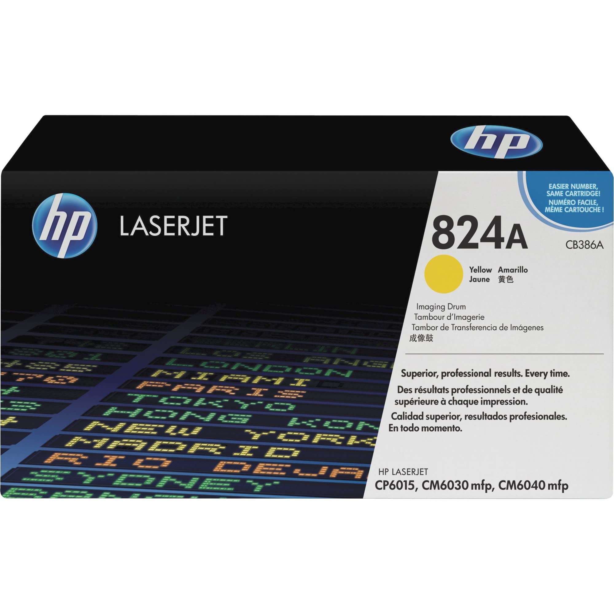 HP CB386 A – Drum and Original Toner Cartridge for Laserjet CP6015, Yellow