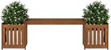 Furinno Outdoor Planter Box with Seater Wood Natural 173.99 W x 45.46 H x 40.13 view 4