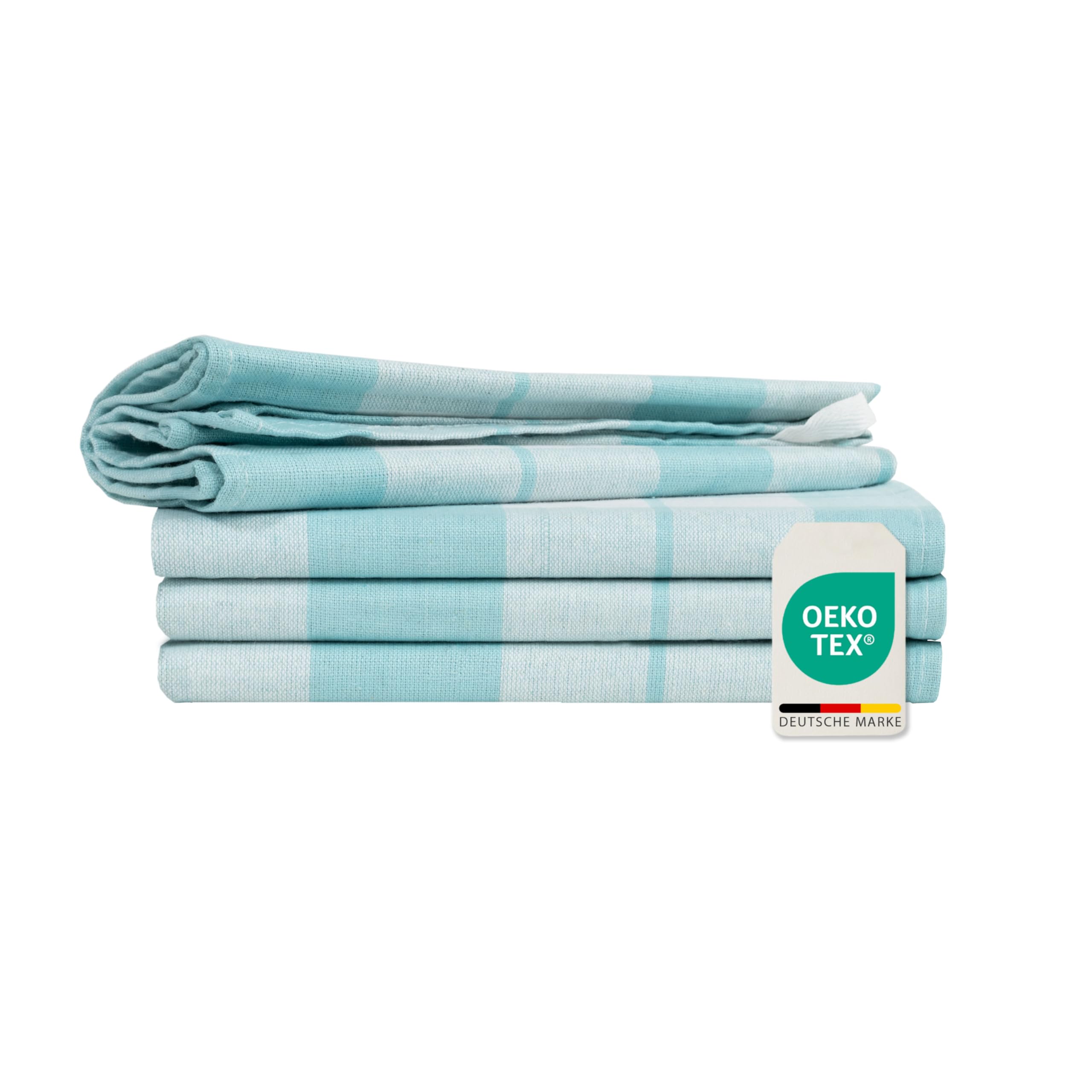Müskaan Set of 4 Tea Towels, 50 x 70 cm, 100% Cotton, 70 g, Premium Quality, Super Absorbent Kitchen Towels, Washing Cloths