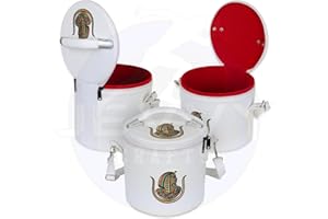 JEVVY CRAFTS Masonic Daughters of ISIS White Fez Case - DOI Hat/Cape Case in White Imitation Leather Storage Box With Strap For Hanging on Shoulder