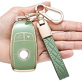JUIMWDY Key Fob Cover for Mercedes Benz,Compatible with A-Class C-Class G-Class 2017-2020 E-Class S-Class