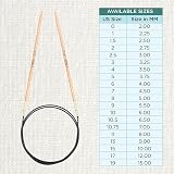 KnitPro Basix Beech Fixed Circular Needles 40in 100cm 2.75mm view 4