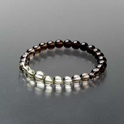 Amazon 仏壇屋 滝田商店 特選腕輪念珠 天然石ブレスレット 茶水晶 グラデーション 7mm玉 数珠ブレスレット 数珠ブレス 腕輪数珠 ブレス 数珠 パワーストーン お守り 滝田商店発行 証明書付 仏壇屋 滝田商店 数珠