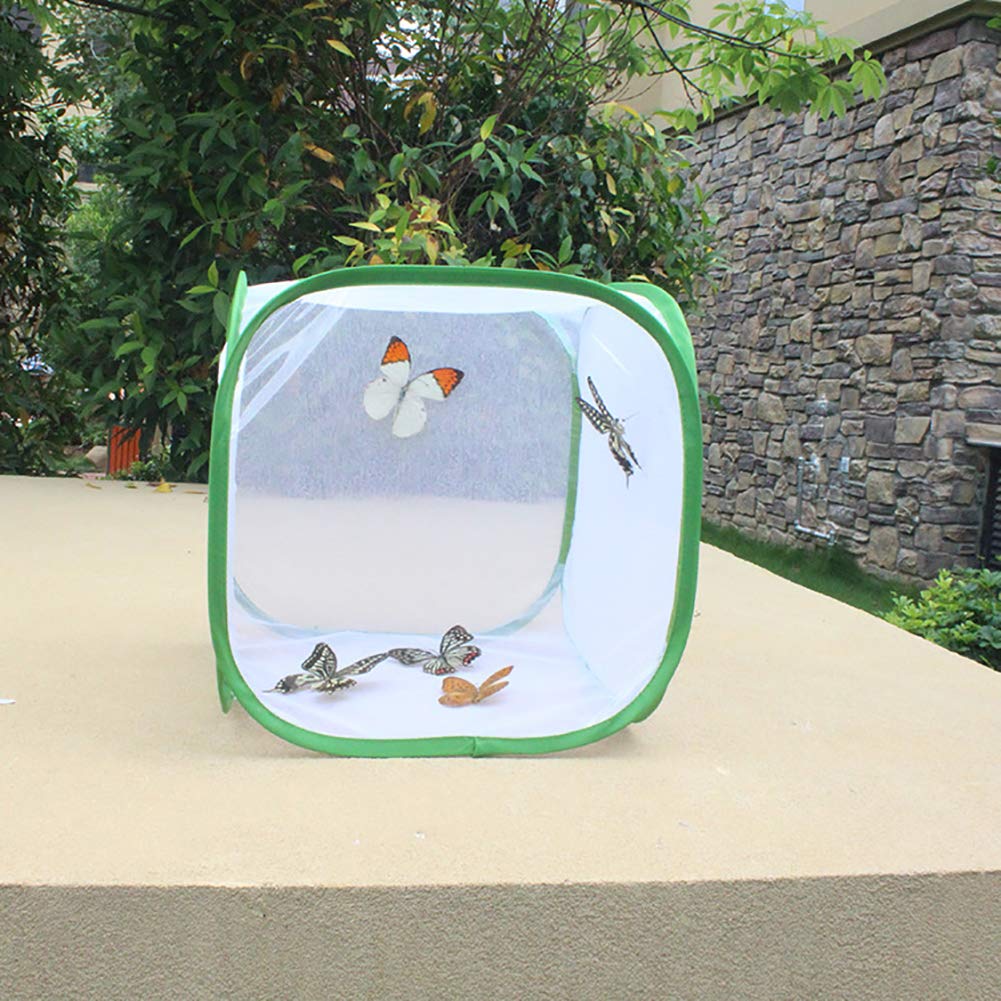 Calayu Portable Insect Butterfly Habitat Cage Multifunctional Housing Breeding Cage Plant Insect Net