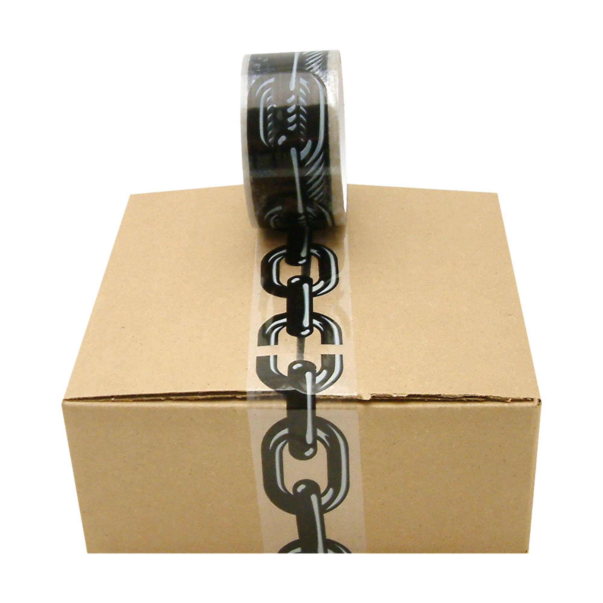 J.V. Converting JVCC Designer Packaging Tape (SLPT20), 2 in. x 75 ft. (Chain)