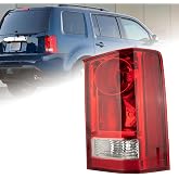 Tail Light Assembly Compatible With 2009 2010 2011 2012 2013 2014 2015 Honda Pilot Right Passenger Side Rear Brake Lamps Rear Brake Lamps With Bulb Inside and wiring harness Replace# HO2801174