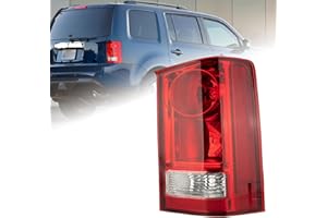 MIKAFEX Tail Light Assembly Compatible With 2009 2010 2011 2012 2013 2014 2015 Honda Pilot Right Passenger Side Rear Brake Lamps Rear Brake Lamps With Bulb Inside and wiring harness Replace# HO2801174