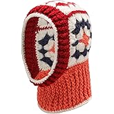 ZLYC Winter Knitted Winter Hat Windproof Hooded Scarf Balaclava Beanie Hat for Women