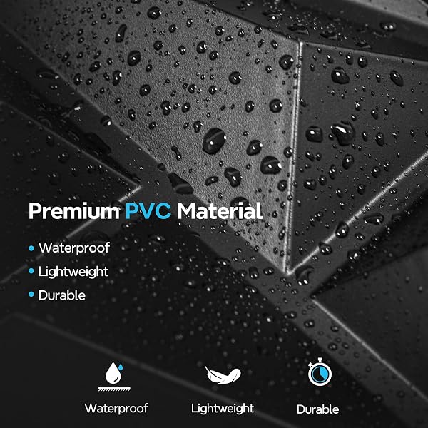 STICKGOO 33 PACK 3D WALL PANELS FOR INTERIOR WALL DECOR, BLACK DIAMOND DESIGN ACCENT WALL DECOR, 12”X12” MODERN WALL PANELS FOR GAMING ROOM BEDROOM TV BACKGROUND