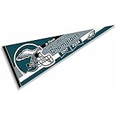 Eagles Super Bowl LIX and 2 Time Champions Full Size Large Pennant
