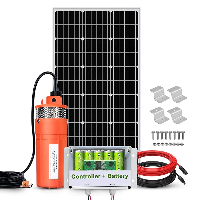 Buy ECOWORTHY Solar Well Pump Kit with Battery Backup, 12V Solar Water