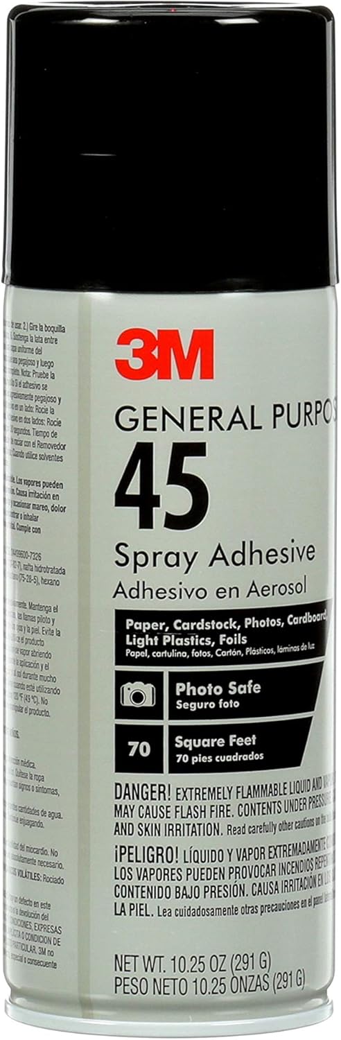 3m General Purpose 45 Spray Adhesive 10 25 Ounce Pack Of 1 Packaging May Vary White