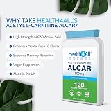 Health4All Acetyl L-Carnitine 500mg 120 Capsules Vegan UK Made view 2
