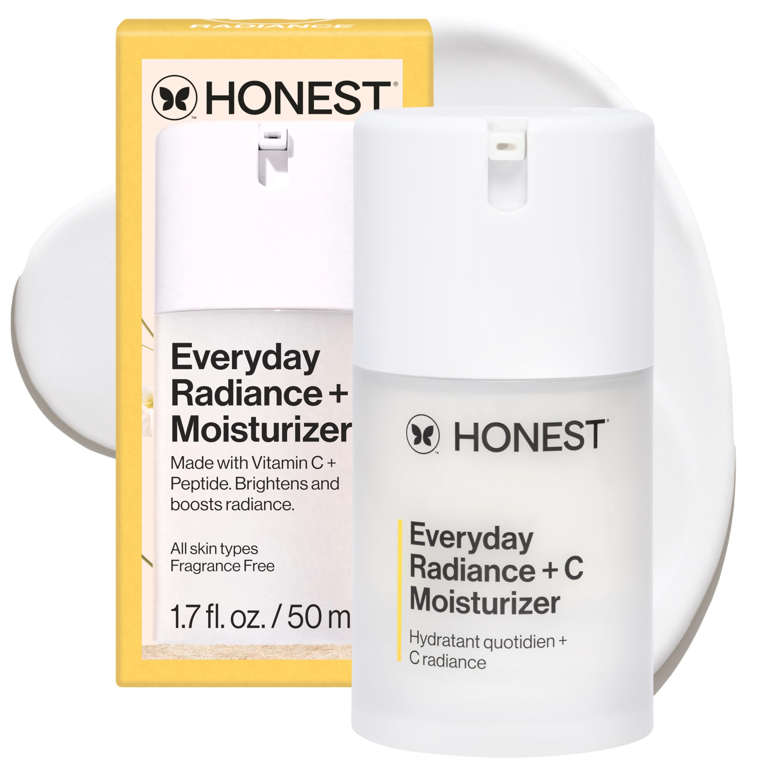 Photo 1 of Honest Beauty Everyday Radiance Vitamin C Lightweight Moisturizer | Brightens + Improves Skin Tone | Gentle for Sensitive Skin, Fragrance Free, Vegan | 1.7 fl oz
