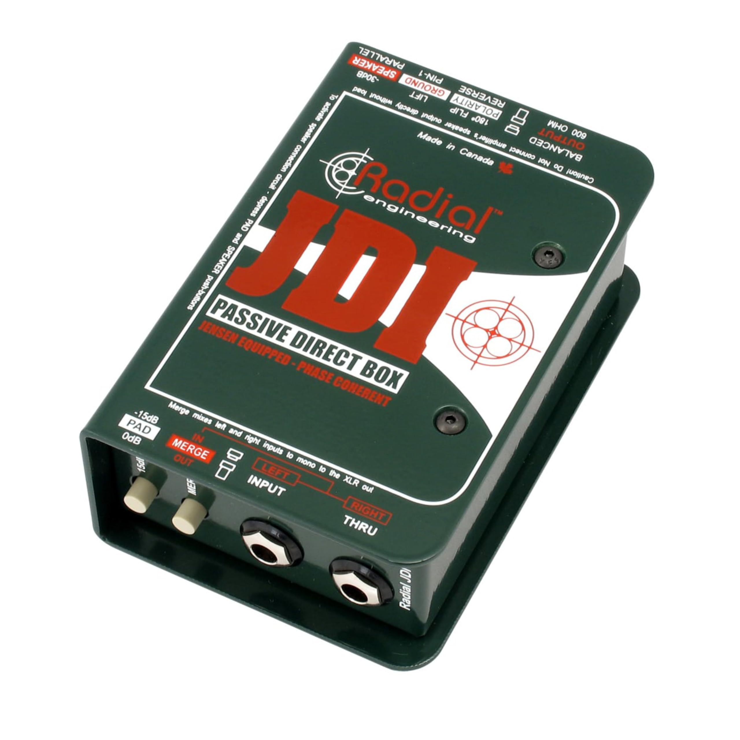 Radial Engineering R8001010JDI Single-Channel Passive Direct Box with Jensen Transformer
