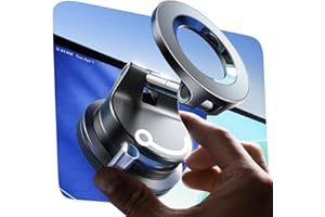 LISEN 2025 Magsafe Car Mount Vacuum Magnetic Car Phone Holder [89LBS Suction] MagLock 360 Adjustable Suction Cup Car Dashboar