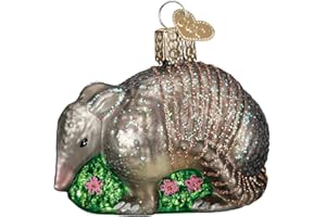 Old World Christmas Wildlife Animals Glass Blown Ornaments for Christmas Tree Armadillo