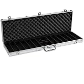 Gamers Lounge 600-count Aluminum Poker Chip Case - Locking, Key Included