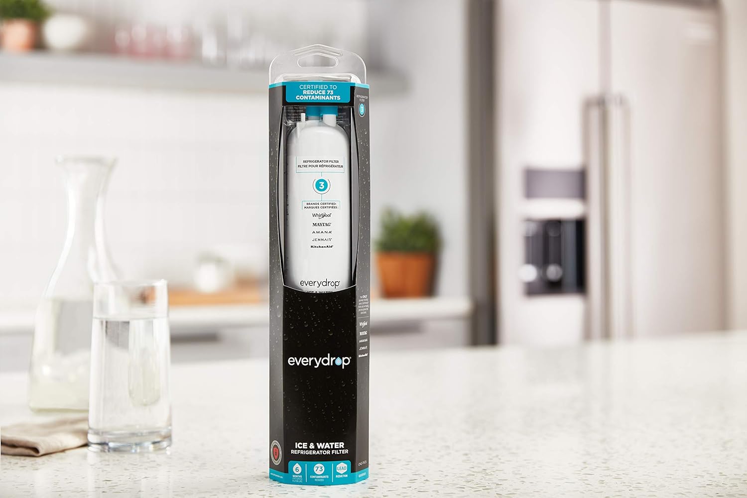 EveryDrop by Whirlpool Refrigerator Water Filter 3, EDR3RXD1 (Pack of 1): Home Improvement
