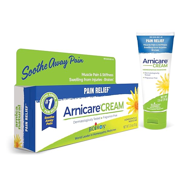 BOIRON ARNICARE CREAM FOR JOINT PAIN, MUSCLE PAIN, SWELLING, SORENESS, STIFFNESS, AND BRUISES – FAST ABSORBING AND FRAGRANCE-FREE – 2.5 OZ