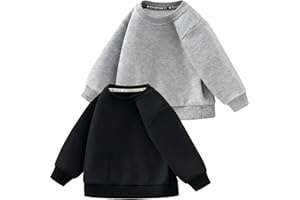 HSTiSan Toddler Sweatshirt Cotton Crewneck Top Tee Fashion Sports T-Shirt Kids Pullover Sweatshirts 12Months-6Years