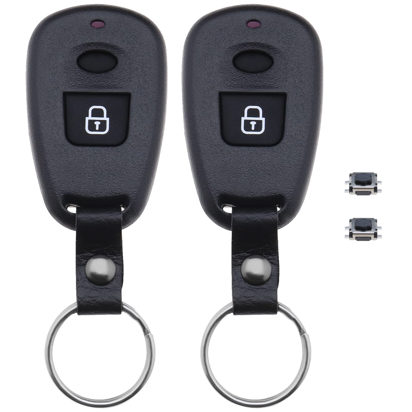 The Lord of the Tools 2PCS Car Key Case Compatible with Hyundai Elantra Santa Fe Matrix Trajet Replacement Keyless Entry Smart Remote Key Fob Shell Housing 1 Button