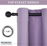 PONY DANCE Taro Purple Bedroom Blackout Curtains 46x54 2 Panels Eyelet view 3