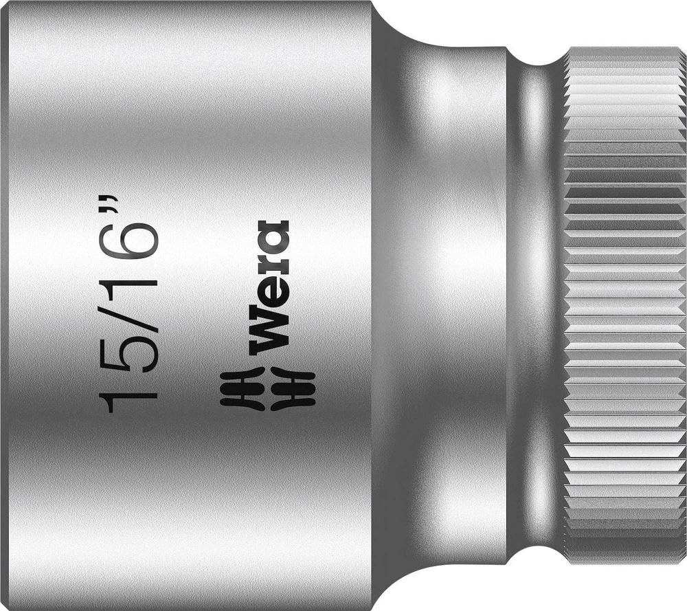 Wera 05003629001 15/16-Inch 8790 HMC Zyklop Socket with Hexagon Drive - Silver