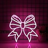 Ebdobgbs Bow Neon Sign Led Neon Lights Neon Signs for Wall Decor Light Up Sign for Birthday Party Club Gift