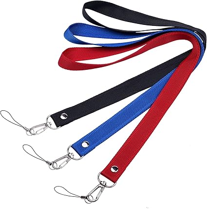Amazon ネックストラップ Wisdompro 紛失 落下防止 首掛け 平紐 ナイロン カメラ 携帯 スマホ 名札 Usbメモリ キー ホイッスル 笛 マスコット用 カニカン 松葉紐付き 3本入り 3色組 ストラップ マスコット 通販