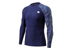 HUGE SPORTS Men's Splice UV Sun Protection UPF 50+ Skins Rash Guard