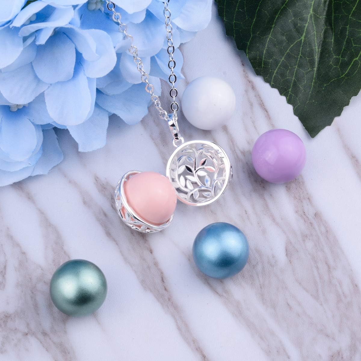 EUDORA Harmony Ball Tree of Life Necklace with Music Chime Wishing Ball Pregnancy Mexican Bola Pendant Necklacefor Women Ladies Jewellery Best Gift - Image 4