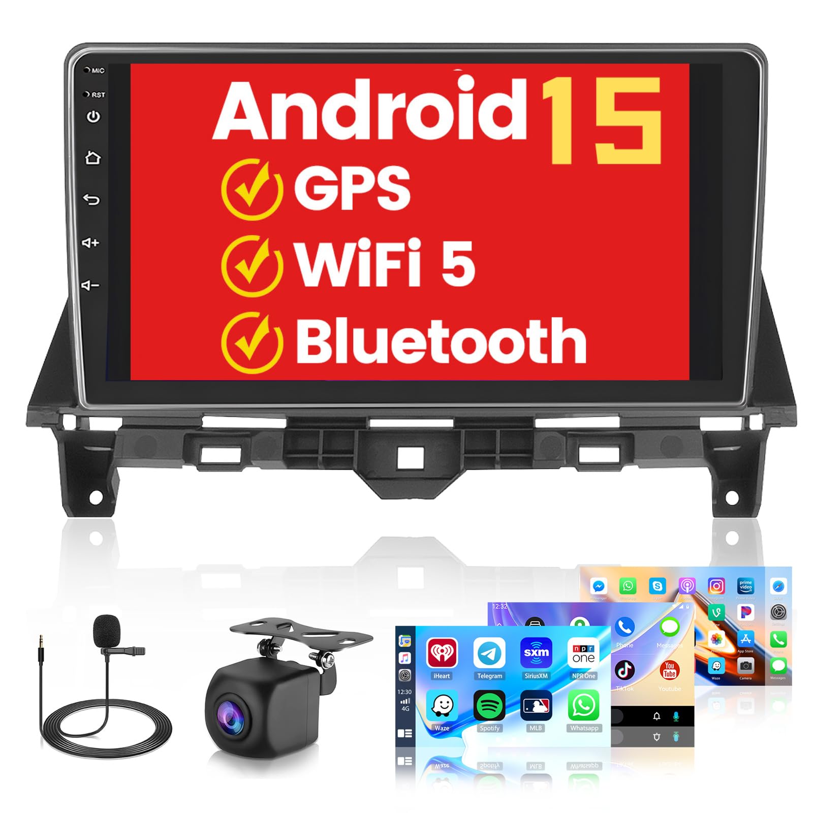 Photo 1 of [HiFi] Android 15 Car Stereo for Honda Accord 2008-2013, Hikity 10 inch Touch Screen Car Radio with Wireless Carplay Android Auto Mirror Link 5G WiFi GPS Bluetooth FM SWC Backup Cam USB MIC