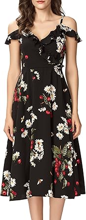 cold shoulder midi summer dresses