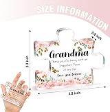 Buioata Gifts for Grandma Acrylic Puzzle Block with Heartfelt Message 3.3x3.9 in view 3