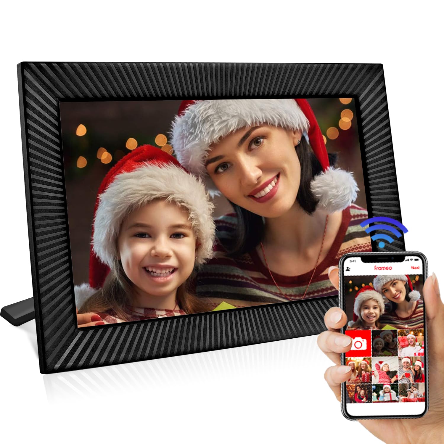Digital Photo Frame WiFi 10.1 Inch HD IPS Touchscreen Digital Picture Frame with 32GB Memory, Easy Share Photos/Videos, for Mothers day and Christmas