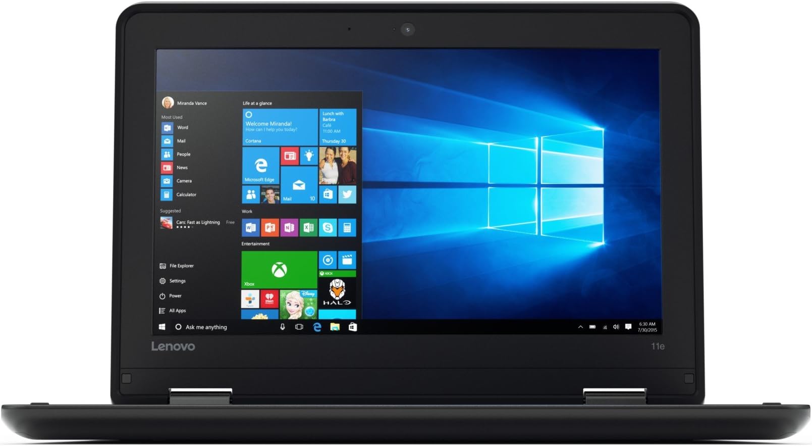 Lenovo Thinkpad 11E-G3 Notebook, Intel:I3-6100U/CI3, 2.3 GHz, 192 GB, Intel-HD520/IGP, Windows 10 Professional, Black, 11.6"