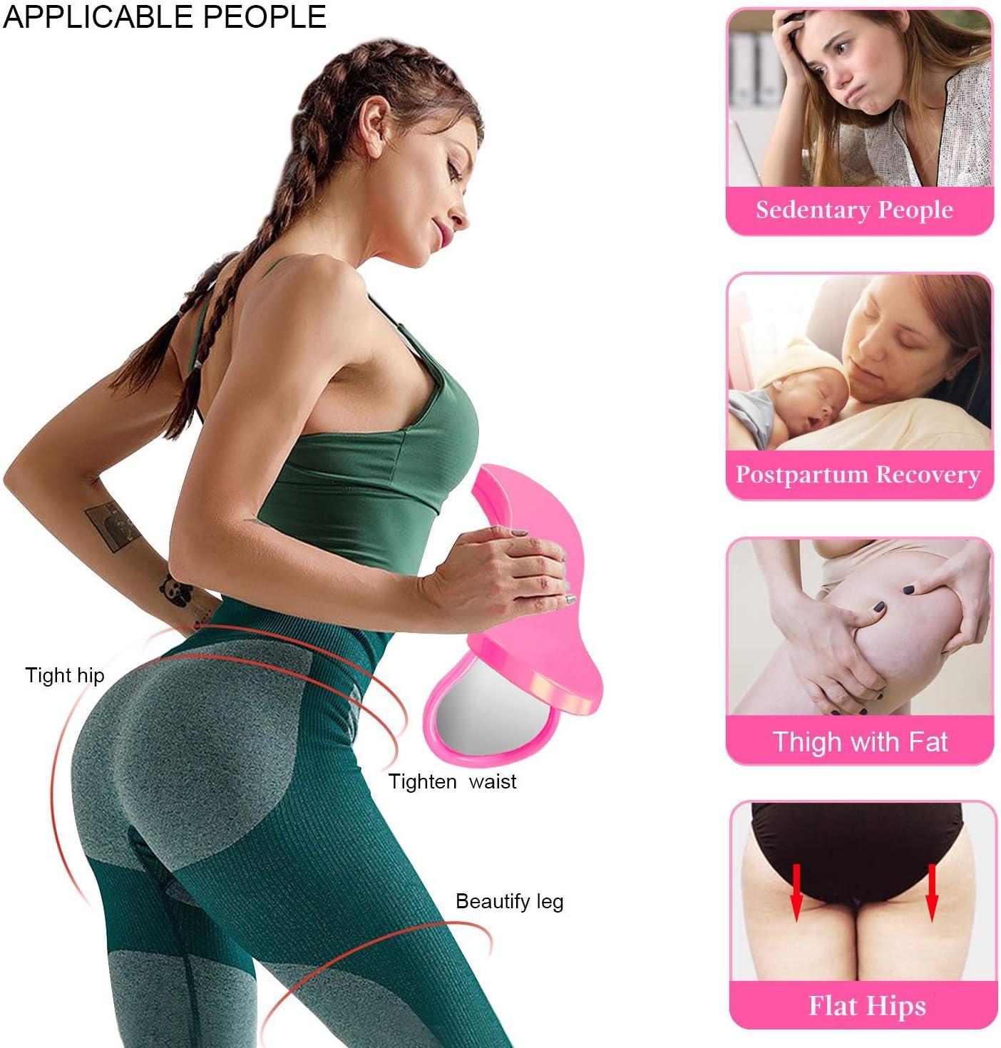 Kegel Exerciser Device – Kegels for Women – Improve Bladder Control, Postpartum Muscle Recovery, Reduce Thigh Fat, Tighten Buttocks and Glutes – Easy to Use Kegel Toner – Pelvic Floor Kegel Trainer: Sports & Outdoors