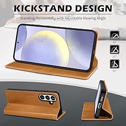 SHIELDON Wallet Case for Galaxy S25 5G, Genuine