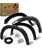 Black Pocket Rivet Style Fender Flares For Dodge Ram 1500 2009-2018 - 4Pcs Bolt-On