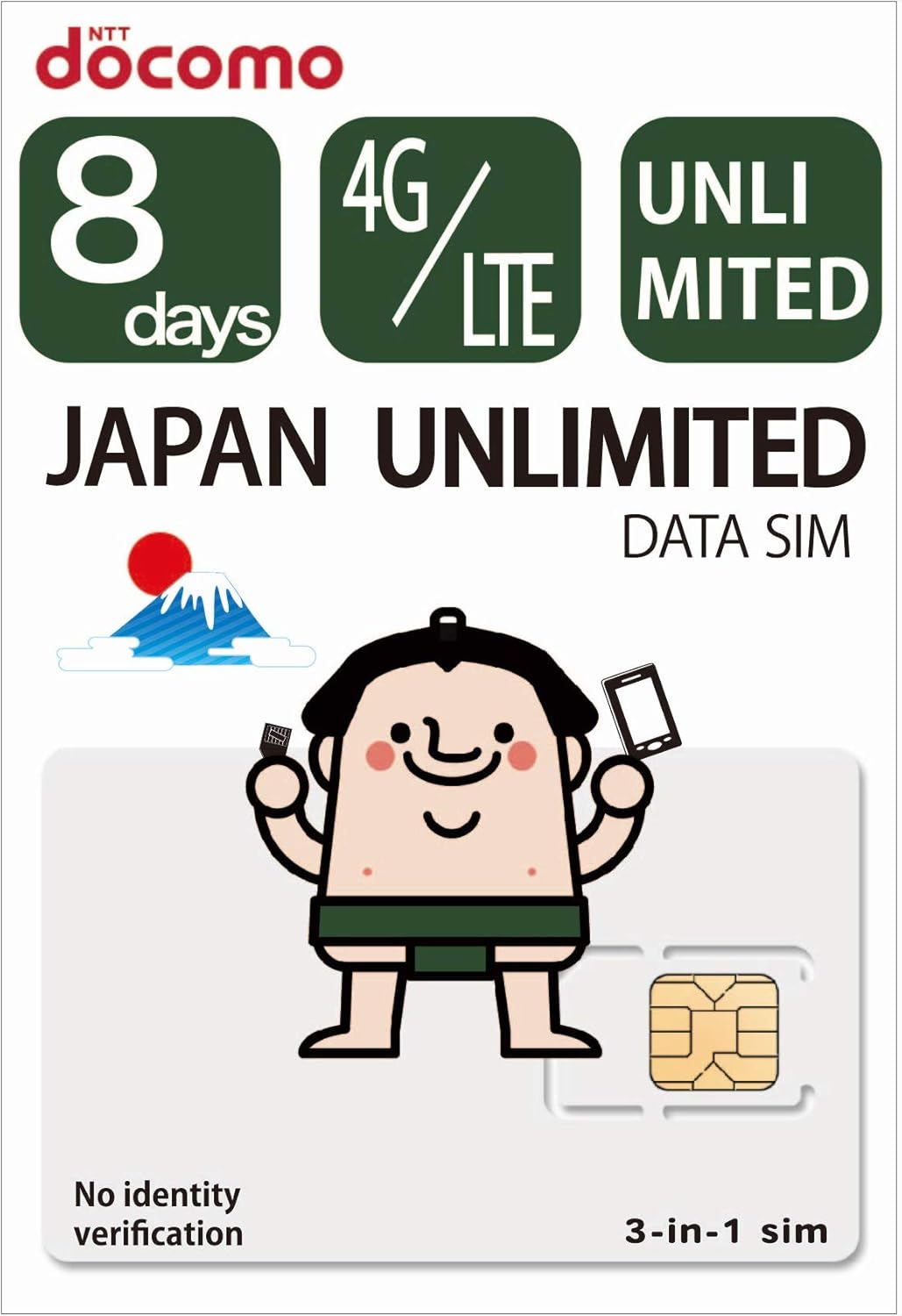 Japan Prepaid SIM(Data SIM) Unlimited Data /8 Days 4G/LTE Amazon.co.uk Electronics